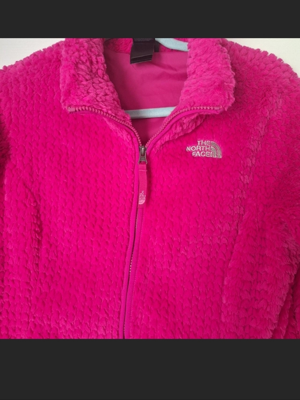 The North Face Bright Pink Sherpa Fleece Full-Zip Jacket - Picture 4 of 8